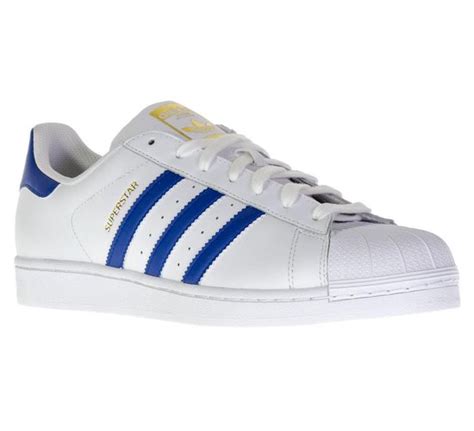 adidas superstar foundation schoenen wit blauw|Adidas Superstar online kopen .